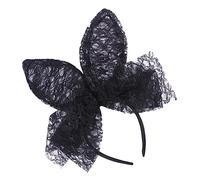 Beaupretty Big Rabbit Ear Lace Bowknot Headband for Halloween Cosplay Party Durable Hairband Women Stage Masquerade Birthday Accessory