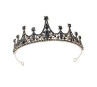 Beaupretty Black Crystal Headdress, Charming Bridal Hair Decoration for Wedding, Birthday, and Queen Costume, Elegant Crystal Hair Prop for Women