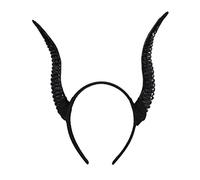 Beaupretty Black Devil Horns Headband Halloween Hair Accessory Party Costume Horns Headpiece for Women Cosplay and Day of The Dead