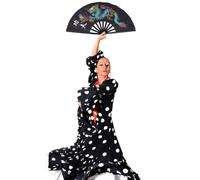 Beaupretty Black Dragon Martial Arts Fan Plastic Folding Tai Chi Clapping Dancing Fan Chinese Kung Fu Fitness for Performance Festival Party