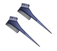 Beaupretty Black Hair Dye Comb Brush, 2-In-1 Soft Brush Plastic, 2Pcs Pack for Salon Hairdressing and Family DIY