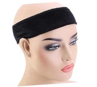 Beaupretty Black Velvet Wig Headband with Adjustable Breathable Mesh Cover Soft Airy Wig Mesh Headwear for Long Hair
