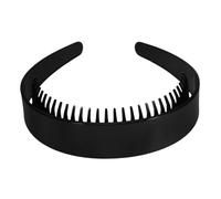 Beaupretty Black Wide Headband with Teeth for Women Non Slip Thick Hair Accessory for All Hair Types Durable Design for All Day Comfort and Effortless Styling