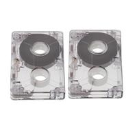 Beaupretty Blank Cassette Tapes 2pcs 60 Minute Plastic Mini Design Compatible with Dictation and Jazz Music Recording for Language Courses