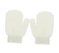 Beaupretty Body Scrubbing Gloves 2pcs Exfoliating Bath Mittens White Double-sided Skin Scrubbing Mitt for Shower Dead Skin Removal Bathing Accessories