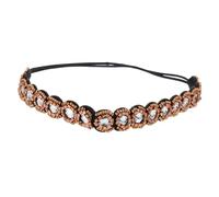 Beaupretty Bohemian Glass Studded Head Crown Rhinestone Forehead Band for Women Wedding Bridesmaid Hair Accessory Elegant Beaded Headpiece for Daily and Special Occasions