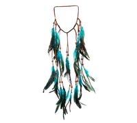 Beaupretty Bohemian Headband Lightweight Romantic Tassel Hairband for Women Festival Party Dance Comfortable Stretchy Blue