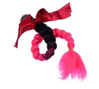 Beaupretty Bow Knot Helmet Braid Decoration with Suction Cup Fake Hair Ponytail Wig for Motorbike Unisex Helmet Accessory for Adults Creative Gradient Braids