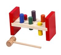 Beaupretty Boy Girl Educational Pile Driving Platform Wooden Hammer Toy Early Learning Toy Interactive Preschool Supply