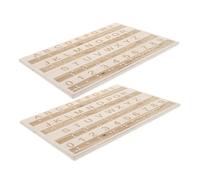 Beaupretty Braille Alphabet Board Set of 2 Wooden Braille Teaching Tool for Blind Education Carved Dots Learning Aid for Children and Special Needs