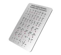 Beaupretty Braille Alphabet Board with Raised Dots for Numbers and Punctuation Montessori Braille Training Tool for Visually Impaired and Sighted Beginners Educational Aid Literacy Skills
