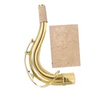 Beaupretty Brass Tenor Saxophone Bend Neck Replacement with Cork Sheet Adjustable Neck Part Accessories Set (hk-2 Gold)