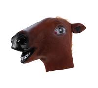 Beaupretty Breathable Horse Headwear Mask for Adults Latex Full Head Horse Cosplay Accessory Comfortable Lightweight Dress Up for Farm-themed Parties Masquerades Carnivals Easy to Clean and