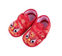 Beaupretty Breathable Soft Sole Shoes Adorable Tiger Head Pattern Warm Lightweight Footwear for Months Non-Slip Cozy First Walkers Red