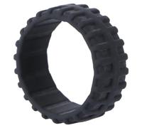 Beaupretty Breathable Tire Texture Silicone Ring for Sports Outdoor Activities Flexible Finger Band Jewelry Comfortable Wedding Alternative for Men Women Black