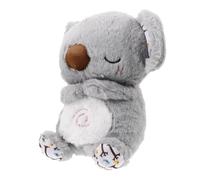 Beaupretty Breathing Bear Plush Soother for Newborns with Responsive Easy to Clean for Boys and Grey Color