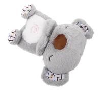 Beaupretty Breathing Plush Soother Grey Stuffed Animal Bear for Newborns with Adaptive Music Volume Gentle Tunes for Sleep Soft Plush for Boys