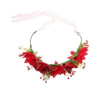 Beaupretty Bridal Artificial Wreath Flower Crown Headband Simulated Floral Bride Hair Accessories for Wedding Flower Headband Wreath Design for Wedding Ceremony Festival Party Headwear