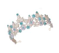 Beaupretty Bridal Crown Tiara Headband for Women Rhinestone Decorative Wedding Hairpiece Elegant Bride Accessory for Party Prom Birthday Delicate Flower Inspired Design