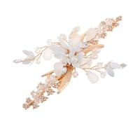 Beaupretty Bridal Hair Accessories for Women Vintage Pearl Crystal Side Clip Versatile Wedding Hair Pieces for Bridesmaids Flower Durable Design for Special Occasions