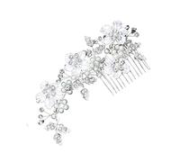 Beaupretty Bridal Headdress Wedding Hair Comb Leaf Hair Comb Pearl Rhinestone for Special Occasions