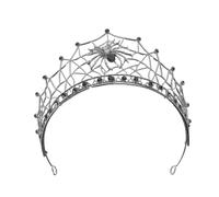 Beaupretty Bride Spider Crown Wedding Hair Accessories Rhinestone Crown Hairband for Gothic Halloween Ball Masquerades Costume