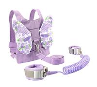 Beaupretty Butterfly Child Safety Harness Backpack Leash Anti-Lost Wrist Link 360 Rotating Spiral Ring, Adjustable Backpack Leash for Toddlers, Playground Outdoor Safety