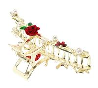 Beaupretty Butterfly Claw Clips Rose Metal Hairpin for Women's Decorative Hair Clips