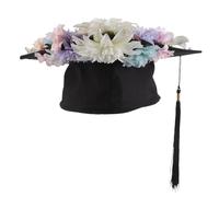 Beaupretty Butterfly Graduation Cap Graduation Grad Cap Elegant Cloth Plastic Multiuse for Master's Students University Students Parties Square Shape Tassel Accessory
