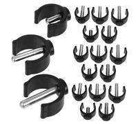 Beaupretty C-Shaped Clamp Buckle for Walking Stick and Walker 20Pcs Adjustable External Bolt Fixing Pin with Easy Install for Mobility Aids Table Mounting and Outdoor Trekking
