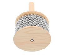 Beaupretty Cabasa Percussion Instrument 11.3cm Wooden Hand Cranked Music Instrument for Beginners Classroom Use Creative Latin Folk Percussion Toy