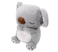 Beaupretty Calming Bear Sleep Soother Plush with Breathing Sensing Technology and Gentle Music Player for Boy Girl and Grey Color Sleep Aid for Relaxation
