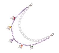 Beaupretty Candy Color Resin Pants Chain Double Layer Trousers Belt Chain for Women Purple Adjustable Hip Hop Fashion Accessory