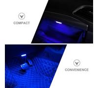 Beaupretty Car Interior Ambient Lighting Easy to Carry and Store LED USB Night Light with Advanced Touch Control, Silver Abs Material, 150ma/h Capacity for Automotive Decor and Driving