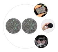 Beaupretty Car Non- Lightweight Cup Holders 2pcs Pvc round with Decorative Rhinestone Design Fashionable Look Water Cup Pads for Car and Home Use