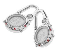 Beaupretty Carabiner Clip Watches Portable Stainless Steel and Zinc Alloy 2pcs Multi-Function Field Watches with Luminous Display Date for Outdoor Activities for Travel and Climbing for
