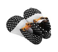 Beaupretty Carnival Clown Shoes Black White Dotted Lightweight Comfortable Halloween Party Costume Props for Adults Stage Performance Accessories