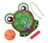 Beaupretty Cartoon Frog Indoor Basketball Hoop Set for Foldable Basketball Game Hand Eye Coordination Enhancer Easy to Store and Suitable for Indoor and Outdoor Play