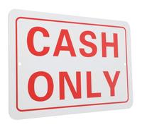 Beaupretty Cash Only Sign for Business Rustproof Aluminum Store Payment Sign No Credit Cards Checks Accepted Visible Letters Lightweight for Retail Shop Office