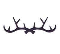 Beaupretty Cast Iron Antler Wall Hook Rack Decorative Rustic Home Storage | Rustic Ornaments, Vintage Animal Style, Sturdy Hanging for Dog Leads, Collars, Keys and Towels Color Random Color