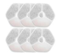 Beaupretty Cat Fountain Filter Replacement 6Pcs Hexagonal Cartridges for Automatic Water Dispenser Fits Cat Water Fountain Models