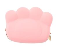 Beaupretty Cat Paw Coin Purse for Women High Aesthetic Silicone Change Bag with Cute Design for Convenient Storage Fashionable Durable Handbag Pink