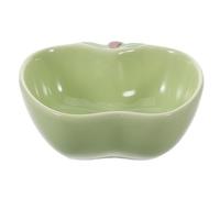 Beaupretty Ceramic Hamster Food Bowl with Non Slip Base Cute Apple Design Ceramic Feeder for Small Animals Including Gerbil Mouse Chinchilla
