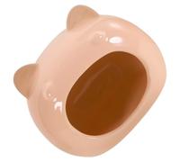 Beaupretty Ceramic Small Pet Hideout House for Hamsters and Gerbils, Cooling Rat Supplies Shelter in Light Orange, Comfortable Small Animal Bed and Hedgehog Hideaway