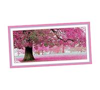Beaupretty Cherry Blossom Tree Cross Stitch Kit, Green,Pink, (4127419354D13M6E49O0B9)