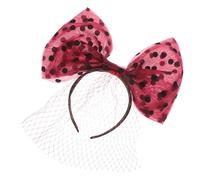 Beaupretty Chic Bow Headband for Women Lightweight Mesh Hairpiece with High Crown Design for Theme Parties Cosplay and Daily Wear Stylish Hair Accessories with Charming Dots
