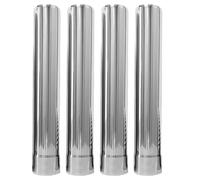 Beaupretty Chimney Flue Efficiency 4pcs Stainless Steel Straight Pipe and Elbow Connector Easy to Assemble for Wood Stove and Water Heater for Outdoor Stove Chimney Pipe Setups