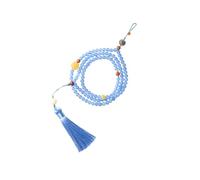 Beaupretty Chinese Style Blue Crystal Phone Lanyard Strap for Women, Lightweight Composite Material Cellphone Chain with Easy Attach and Detach Feature, Phone Decoration and Key Ring