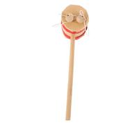 Beaupretty Chinese Traditional Music Instrument Toys Spinning Drum Monkey Drum Handheld Rattle Shaking Toys for Boy for Girl for Early Learning Sensory Play