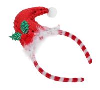 Beaupretty Christmas Elf Hair Hoop Headband for Women and Flexible Glitter Hat Hairband Fit Holiday Party Accessory Festive Xmas Costume Hairwear for Celebrations